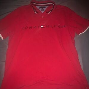TOMMY HILFIGER Red Button Down Shirtt